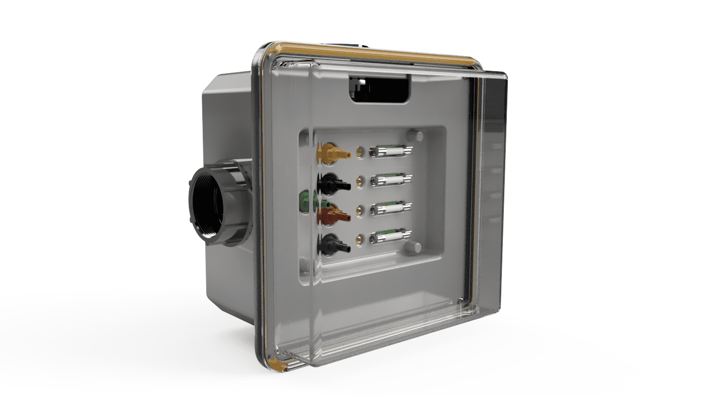 NEMA 4X J-Box with 2"NPT Fittings - Fused - MC4 Conectors