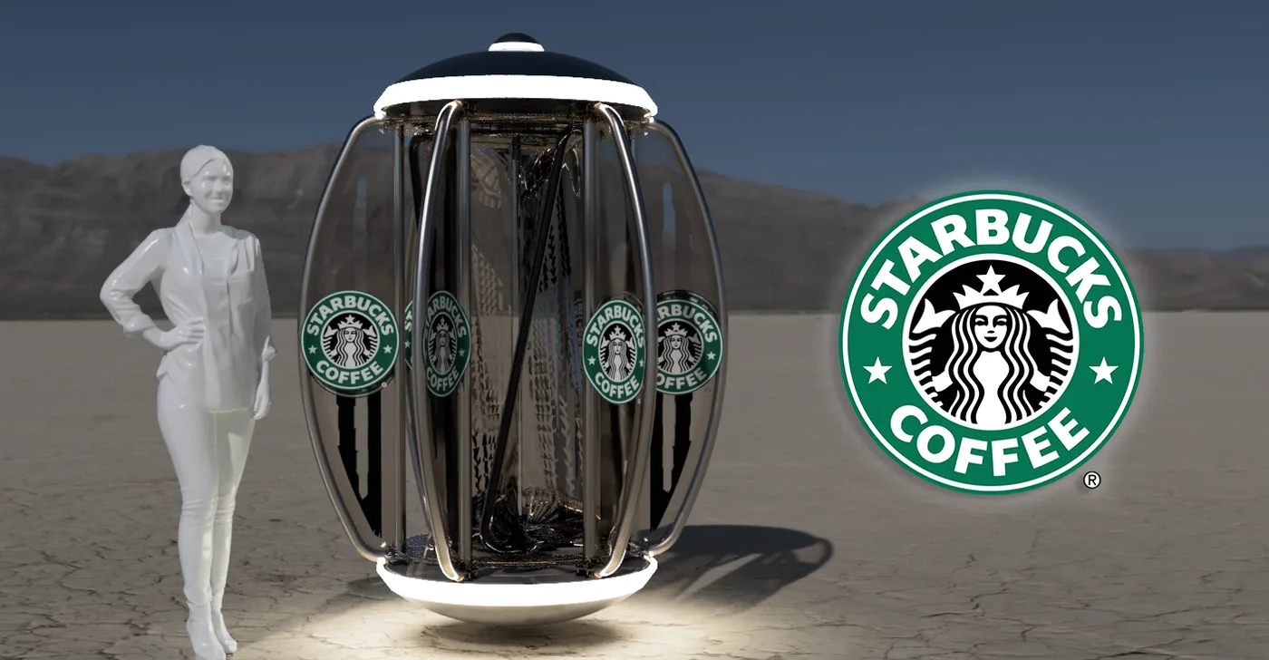 Concept rendering: ANEW private-label wind turbine for Starbucks